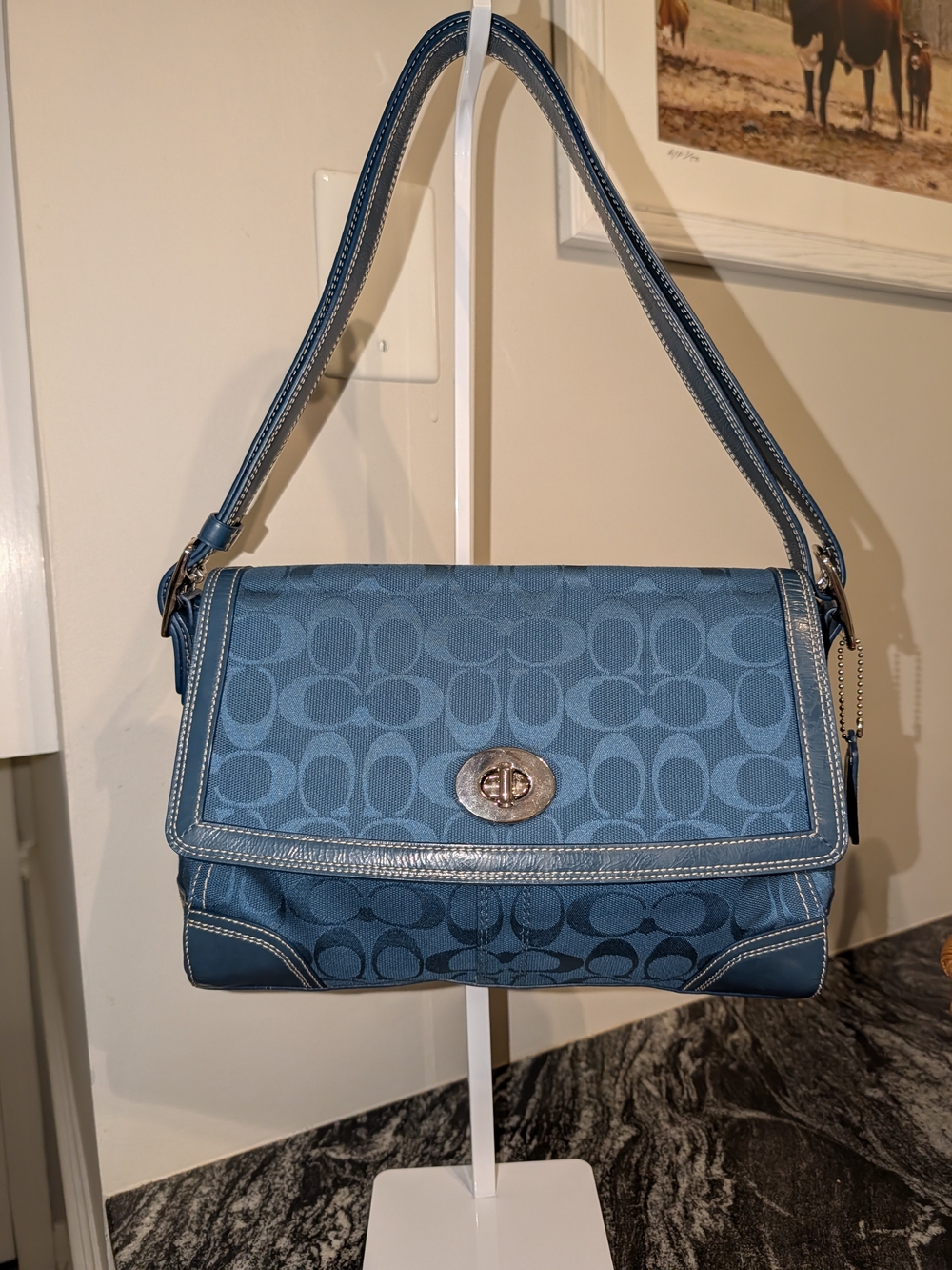 Coach Hampton Signature Flap Bag - Picture 11 of 16